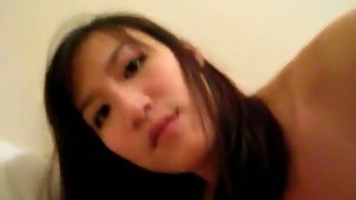 Bony and hot asian girlfriend sex video with boyfriend in apartment