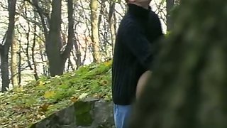 Voyeur sex blonde oral and leaned over sex in public park in daylight