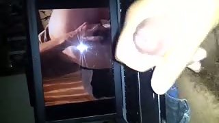 Tribute for a female friend masturbating cock on movie